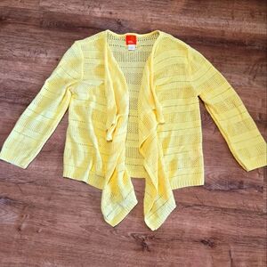 Hearts of Palm Sunny Yellow Draped Cardigan